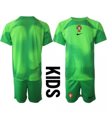 Portugal Målmand Replika Babytøj Hjemmebanesæt Børn VM 2022 Kortærmet (+ Korte bukser)
